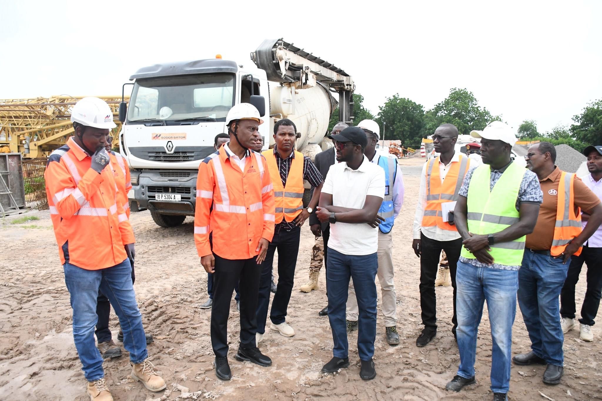 Infrastructures : le Ministre Idriss Saleh Bachar en visite sur des différents chantiers à N’Djamena 
